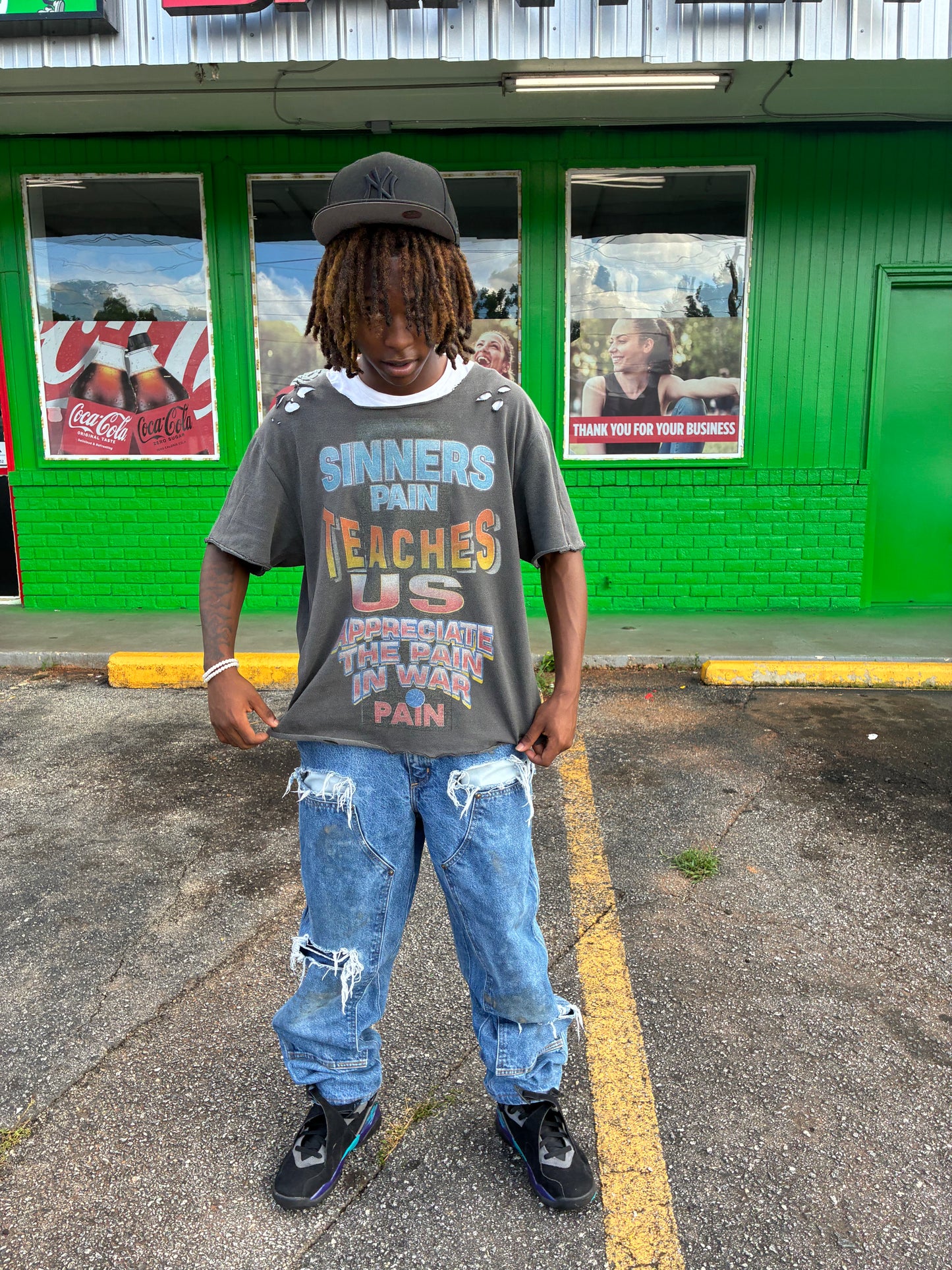 A Sinners Lesson Vintage Skater Tee