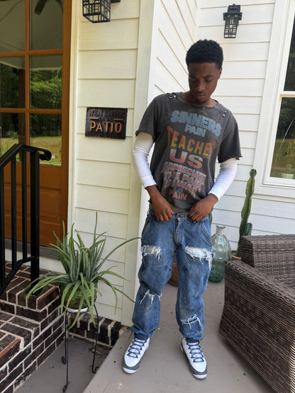 A Sinners Lesson Vintage Skater Tee